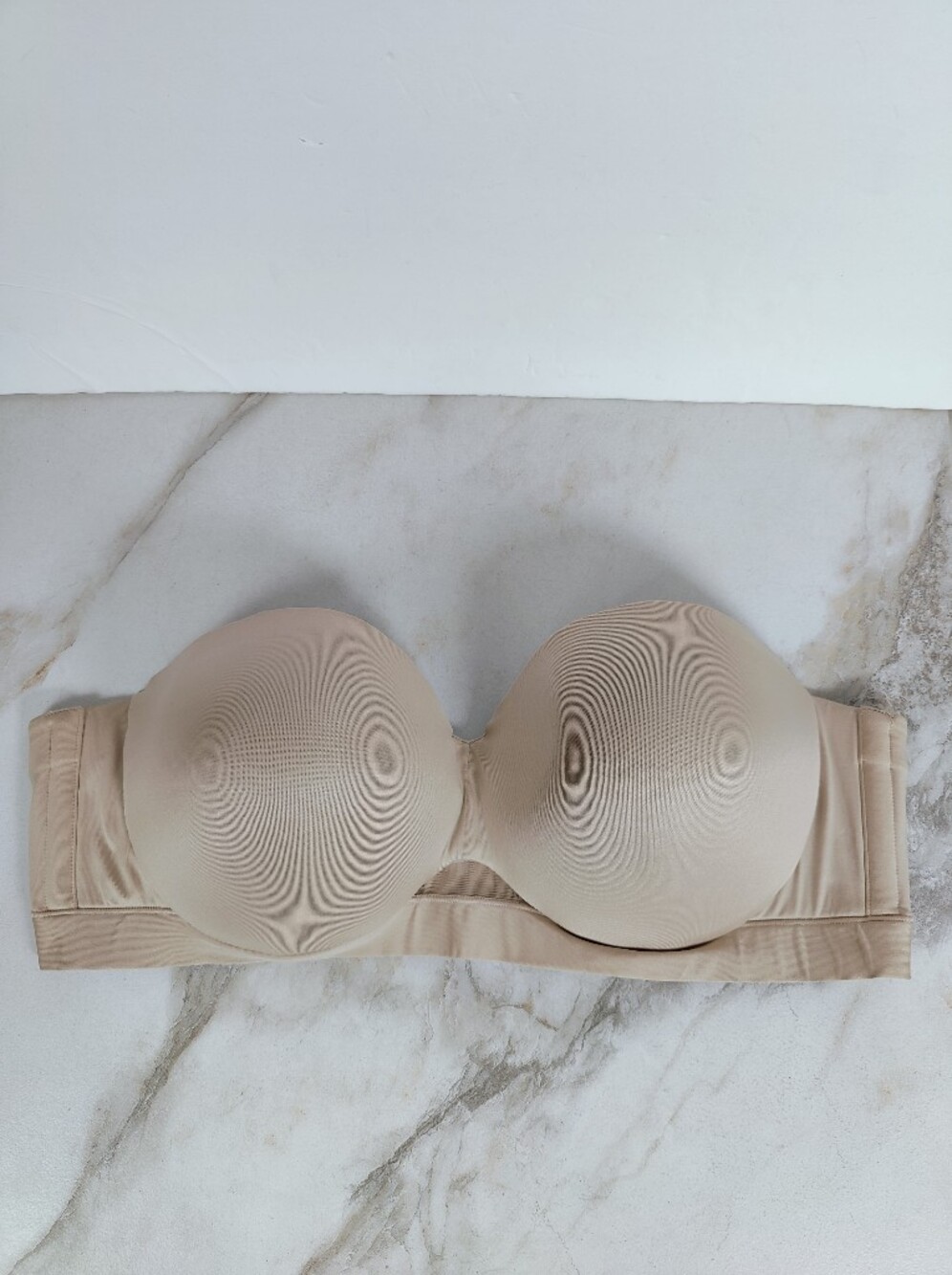 Cacique Beige Comfort Bliss Strapless Bra, Sz 44D